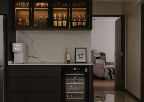 wine bottel in the drower - finn maison